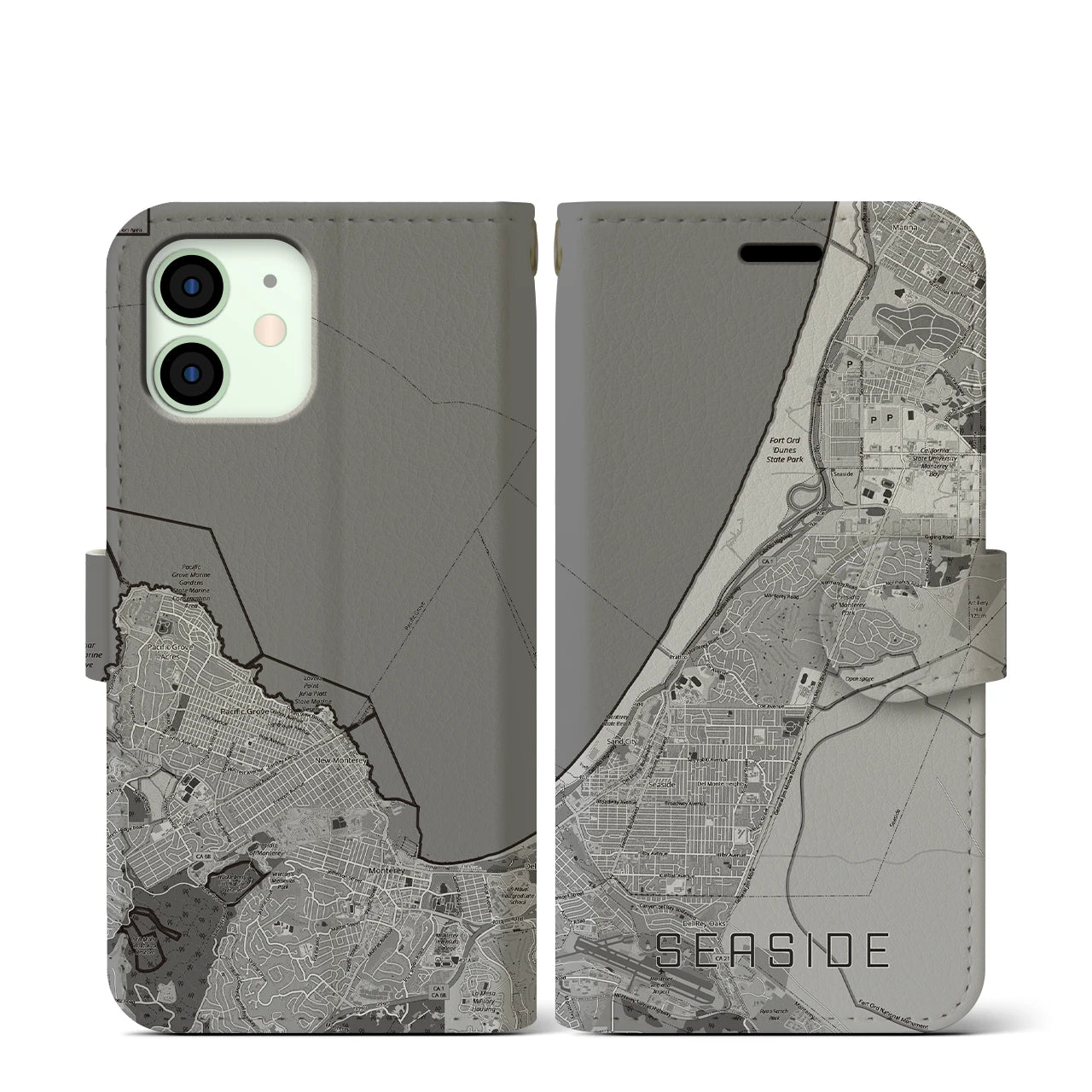 【シーサイド(アメリカ)】地図柄iPhoneケース(手帳タイプ)