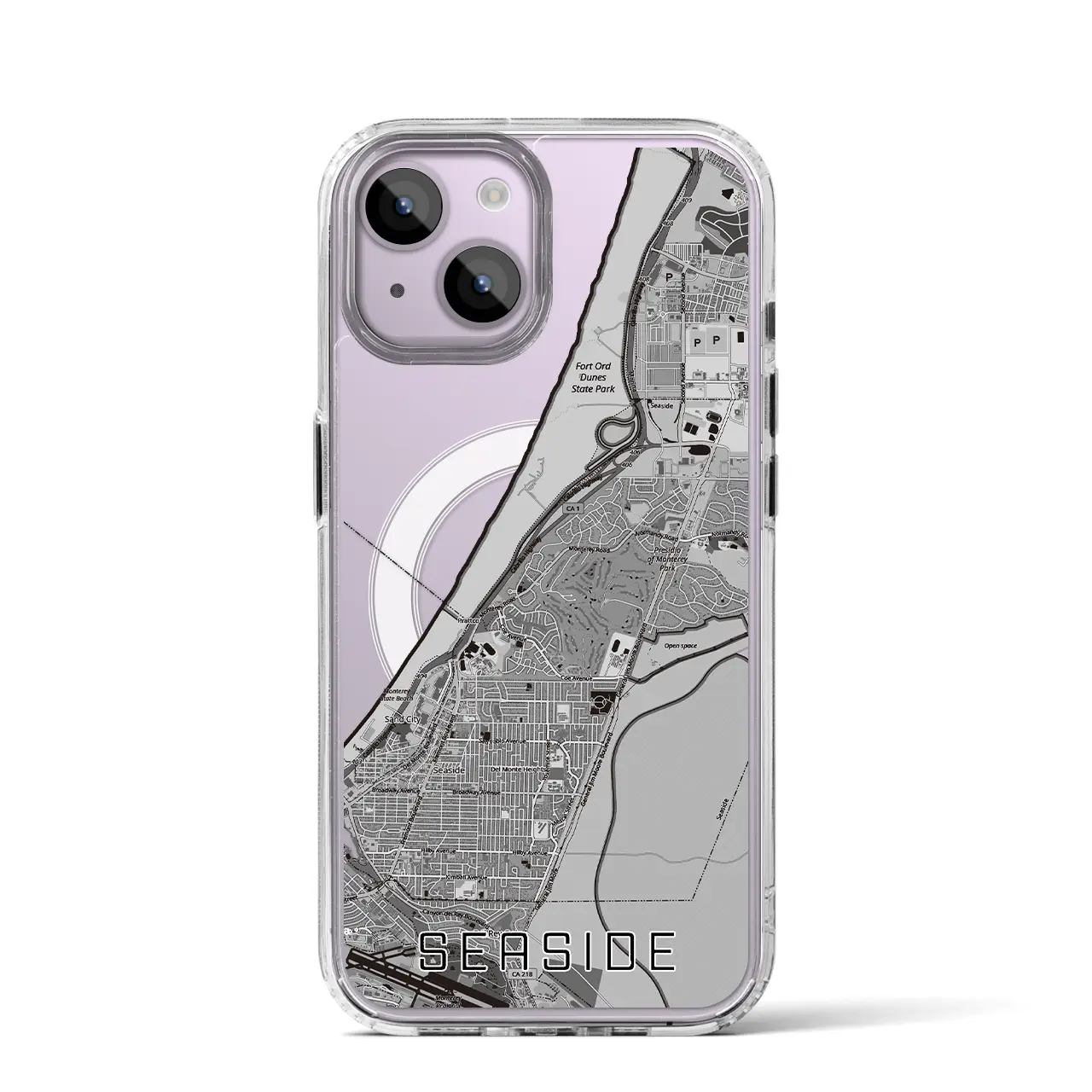 【シーサイド(アメリカ)】地図柄iPhoneケース(MagSafeタイプ)