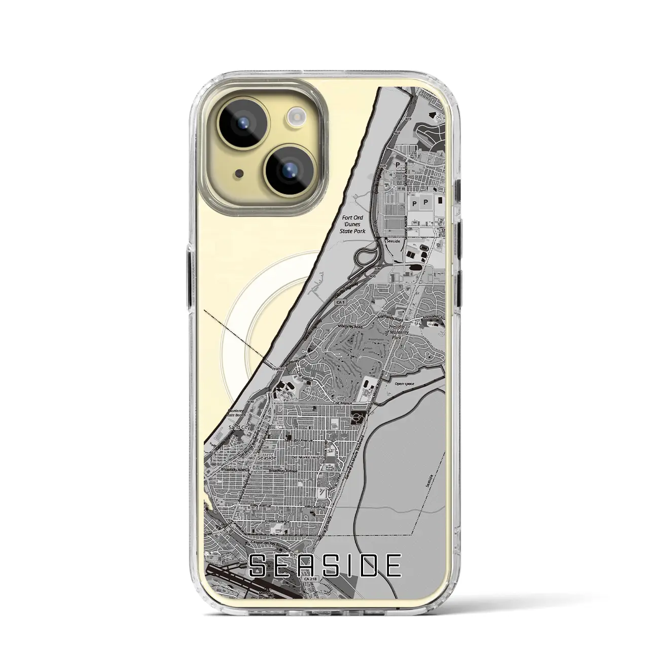 【シーサイド(アメリカ)】地図柄iPhoneケース(MagSafeタイプ)