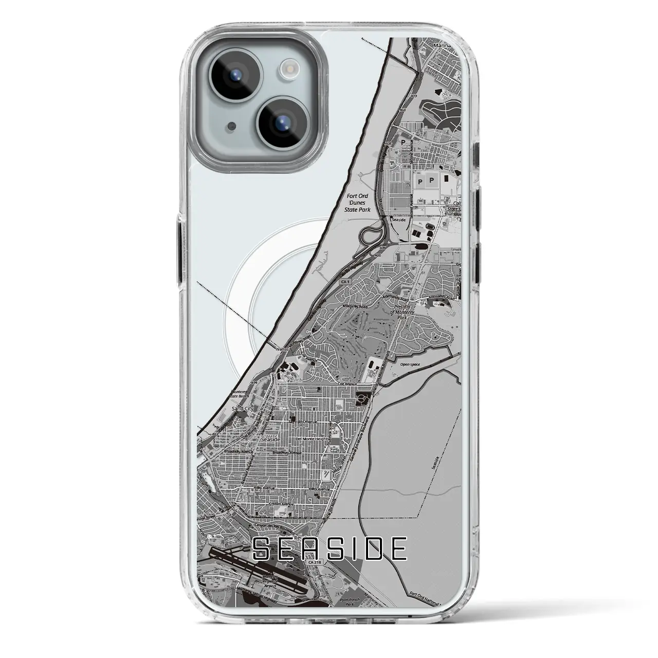 【シーサイド(アメリカ)】地図柄iPhoneケース(MagSafeタイプ)
