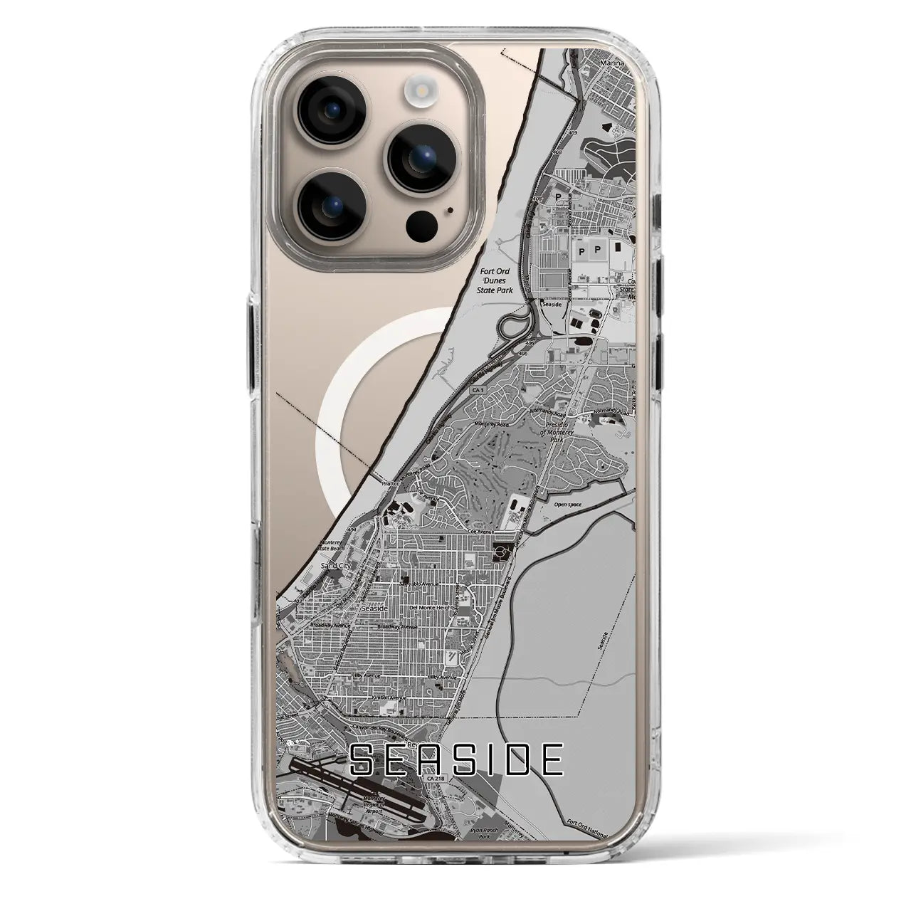 【シーサイド(アメリカ)】地図柄iPhoneケース(MagSafeタイプ)