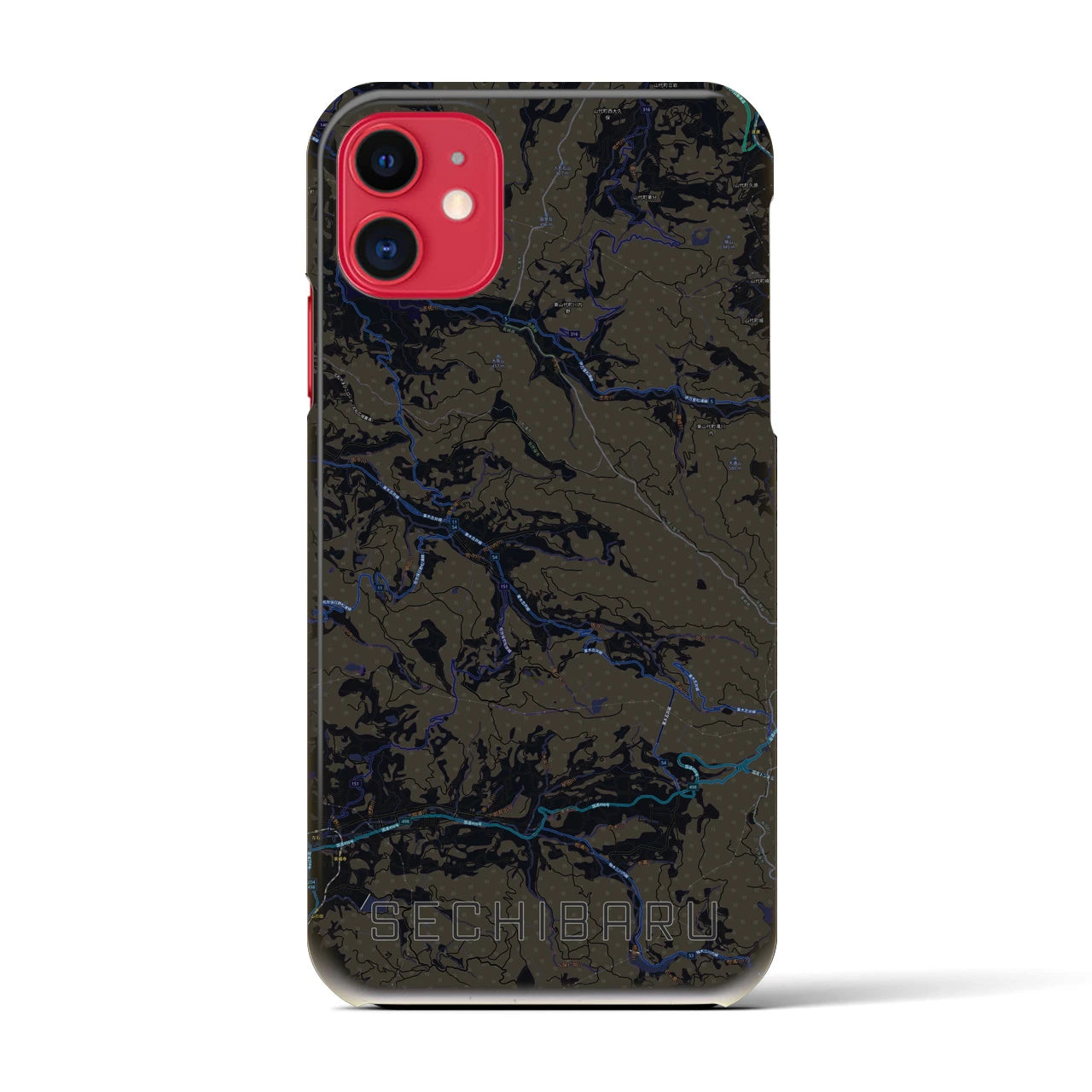 【世知原(長崎県)】地図柄iPhoneケース(バックカバータイプ)