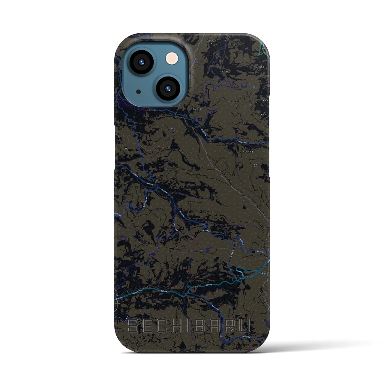 【世知原(長崎県)】地図柄iPhoneケース(バックカバータイプ)