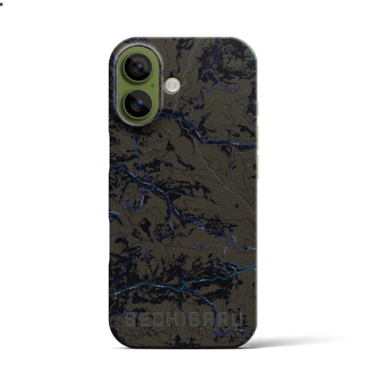 【世知原(長崎県)】地図柄iPhoneケース(バックカバータイプ)