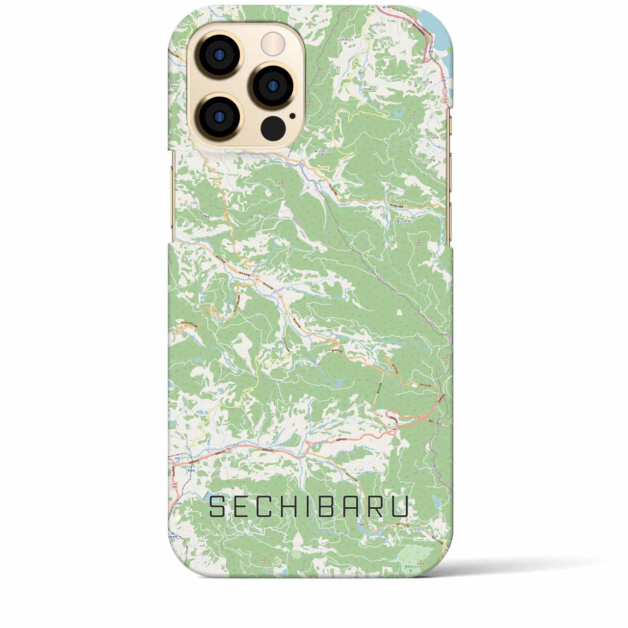 【世知原(長崎県)】地図柄iPhoneケース(バックカバータイプ)