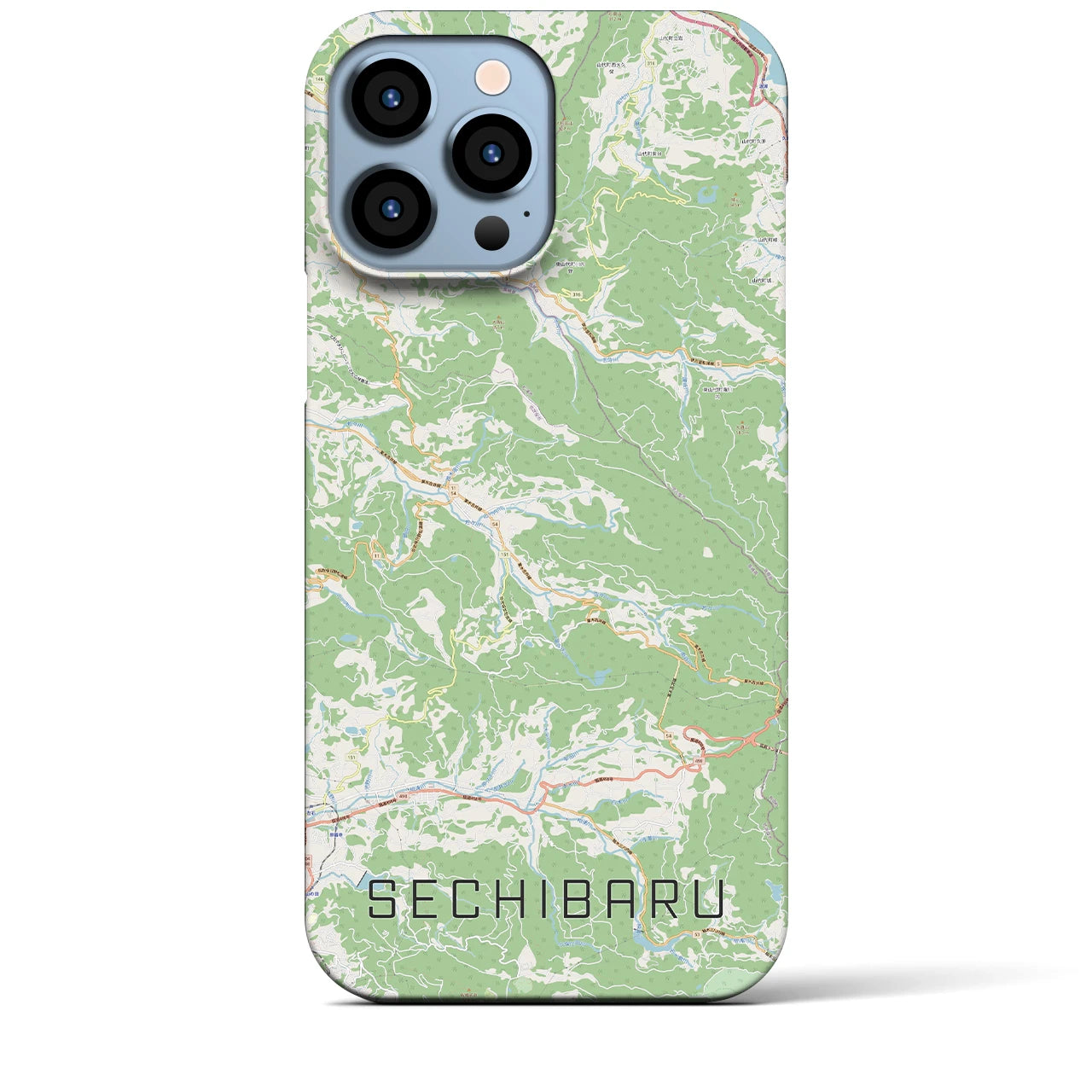 【世知原(長崎県)】地図柄iPhoneケース(バックカバータイプ)