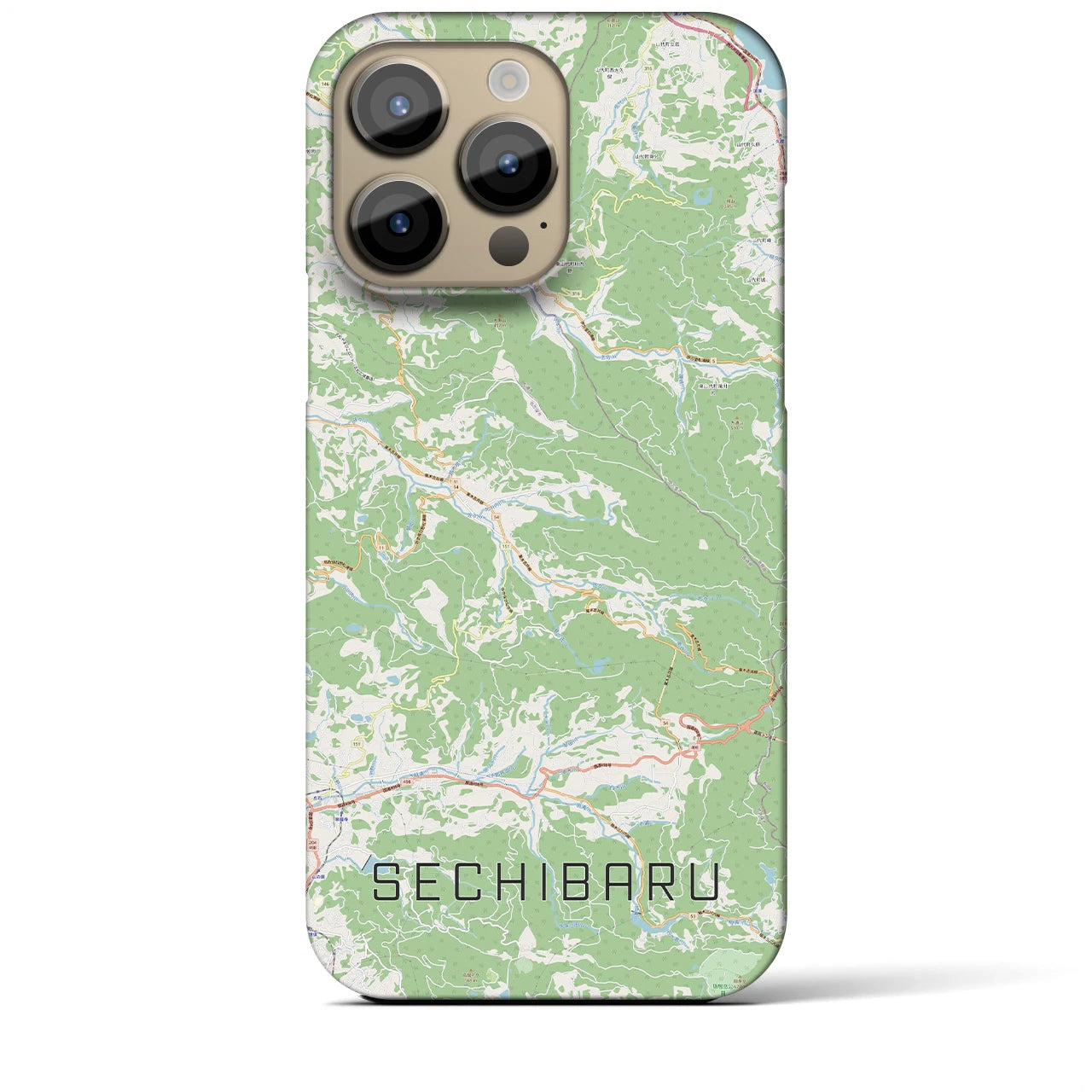 【世知原(長崎県)】地図柄iPhoneケース(バックカバータイプ)