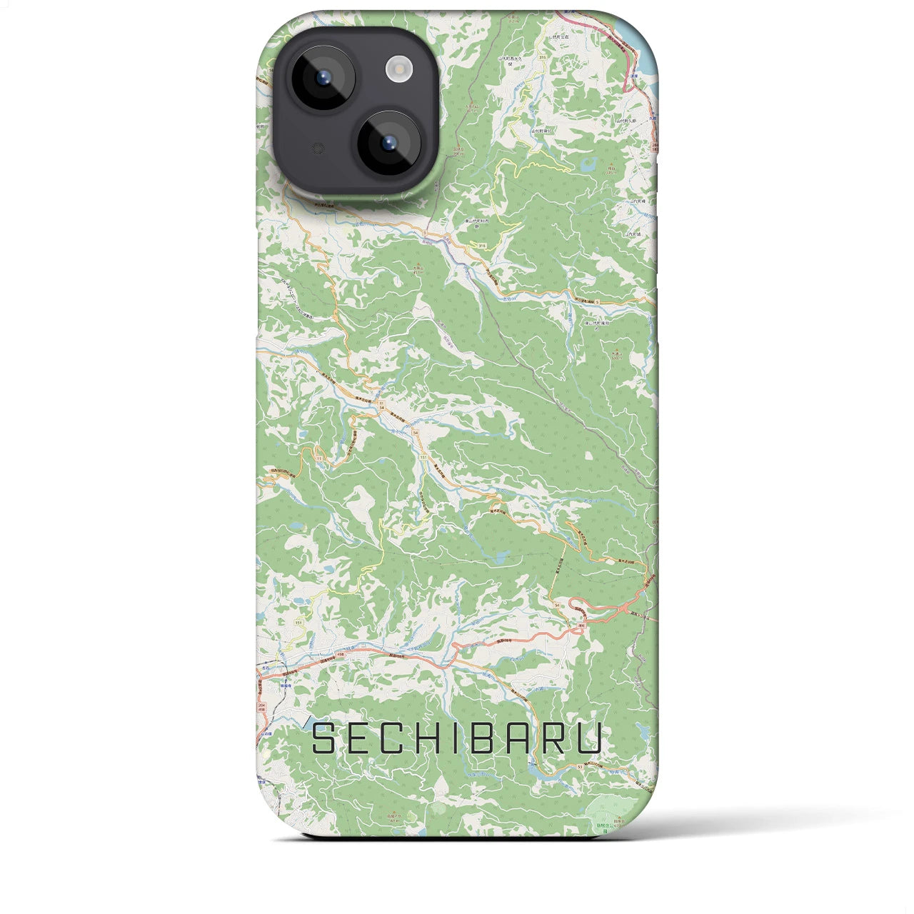 【世知原(長崎県)】地図柄iPhoneケース(バックカバータイプ)