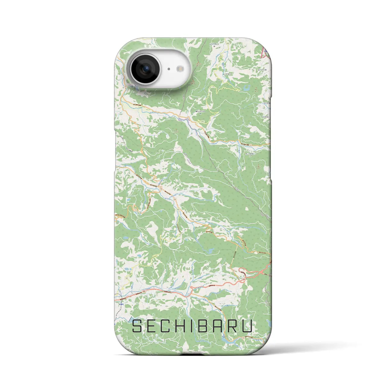 【世知原(長崎県)】地図柄iPhoneケース(バックカバータイプ)