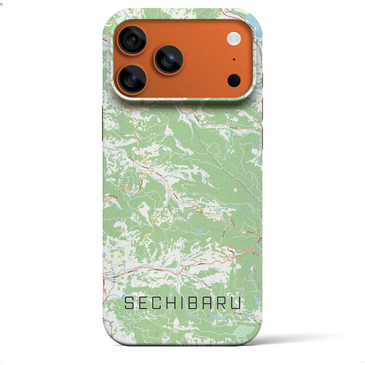 【世知原(長崎県)】地図柄iPhoneケース(バックカバータイプ)