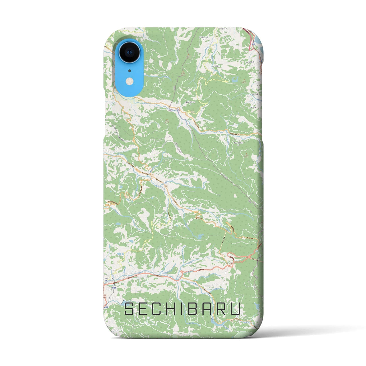 【世知原(長崎県)】地図柄iPhoneケース(バックカバータイプ)