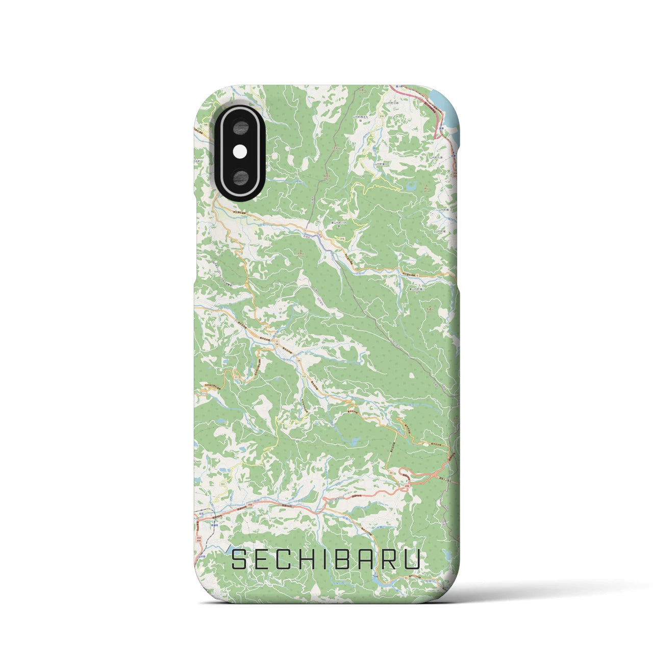 【世知原(長崎県)】地図柄iPhoneケース(バックカバータイプ)