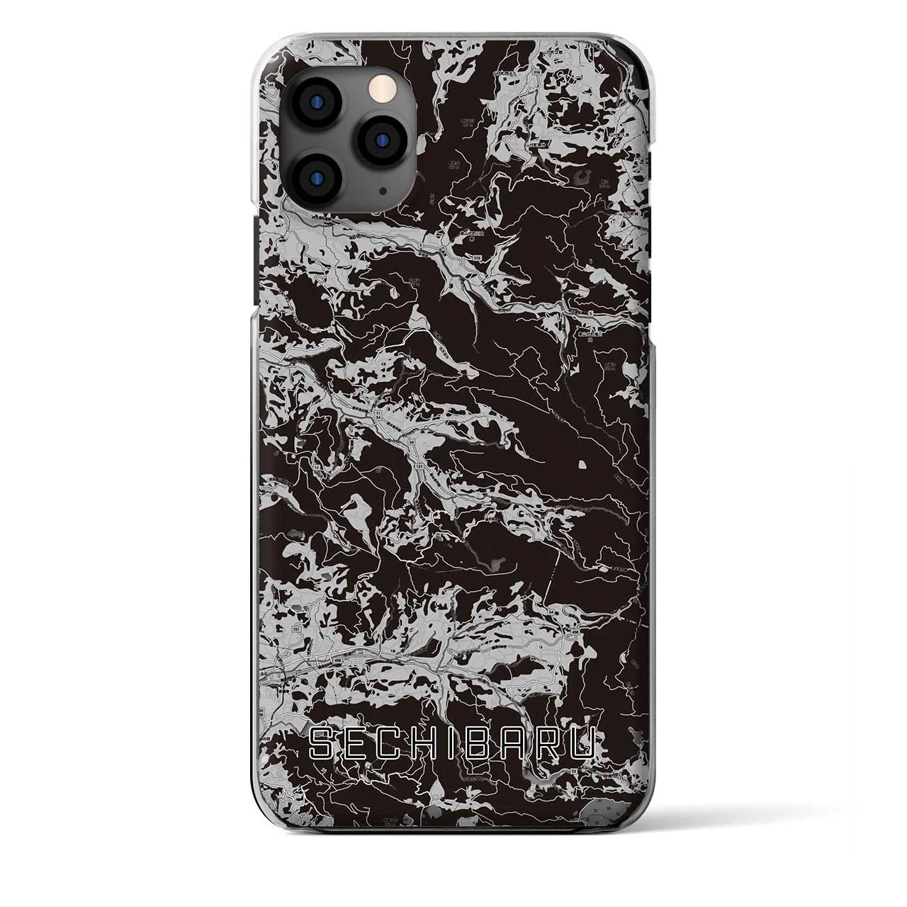 【世知原(長崎県)】地図柄iPhoneケース(クリアタイプ)