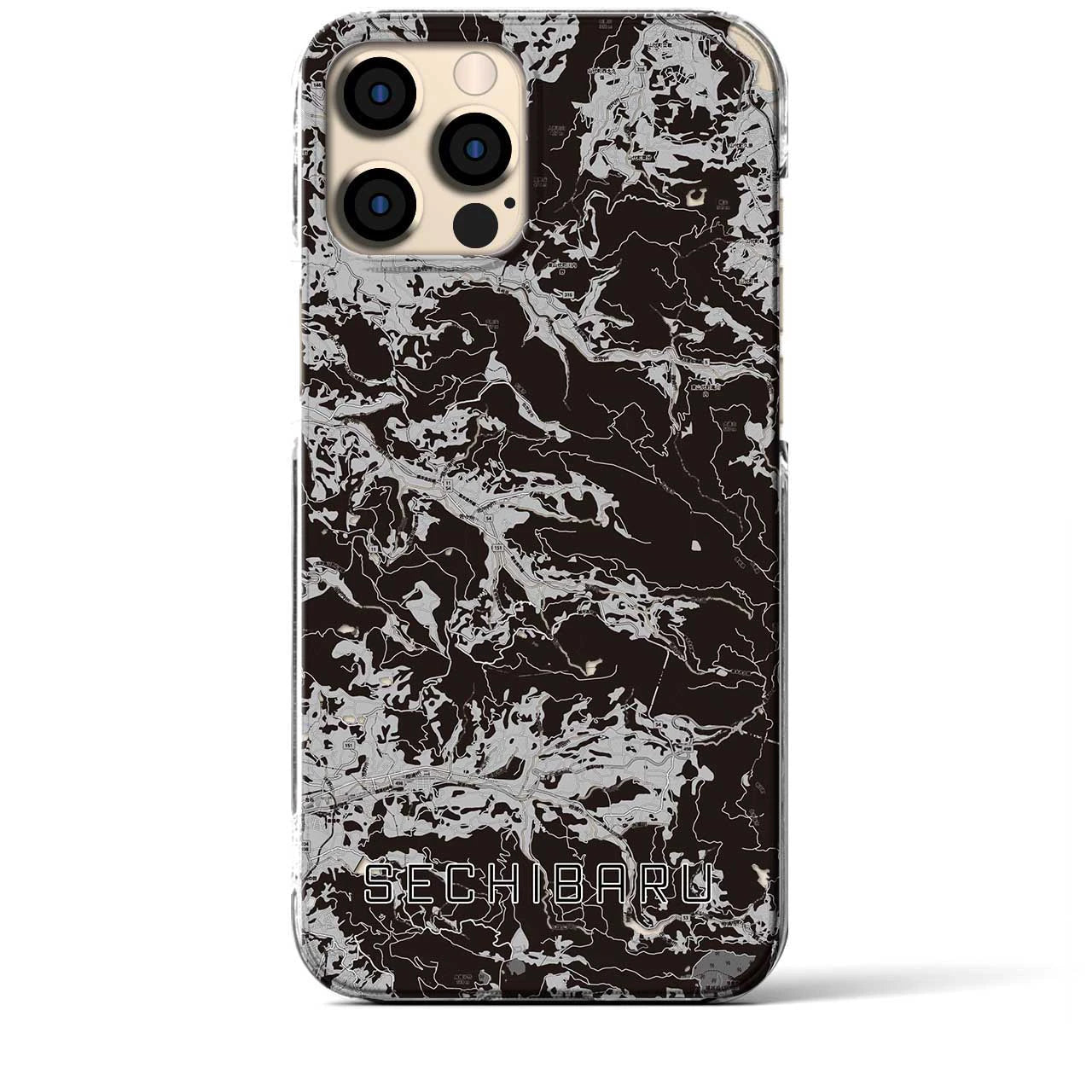 【世知原(長崎県)】地図柄iPhoneケース(クリアタイプ)