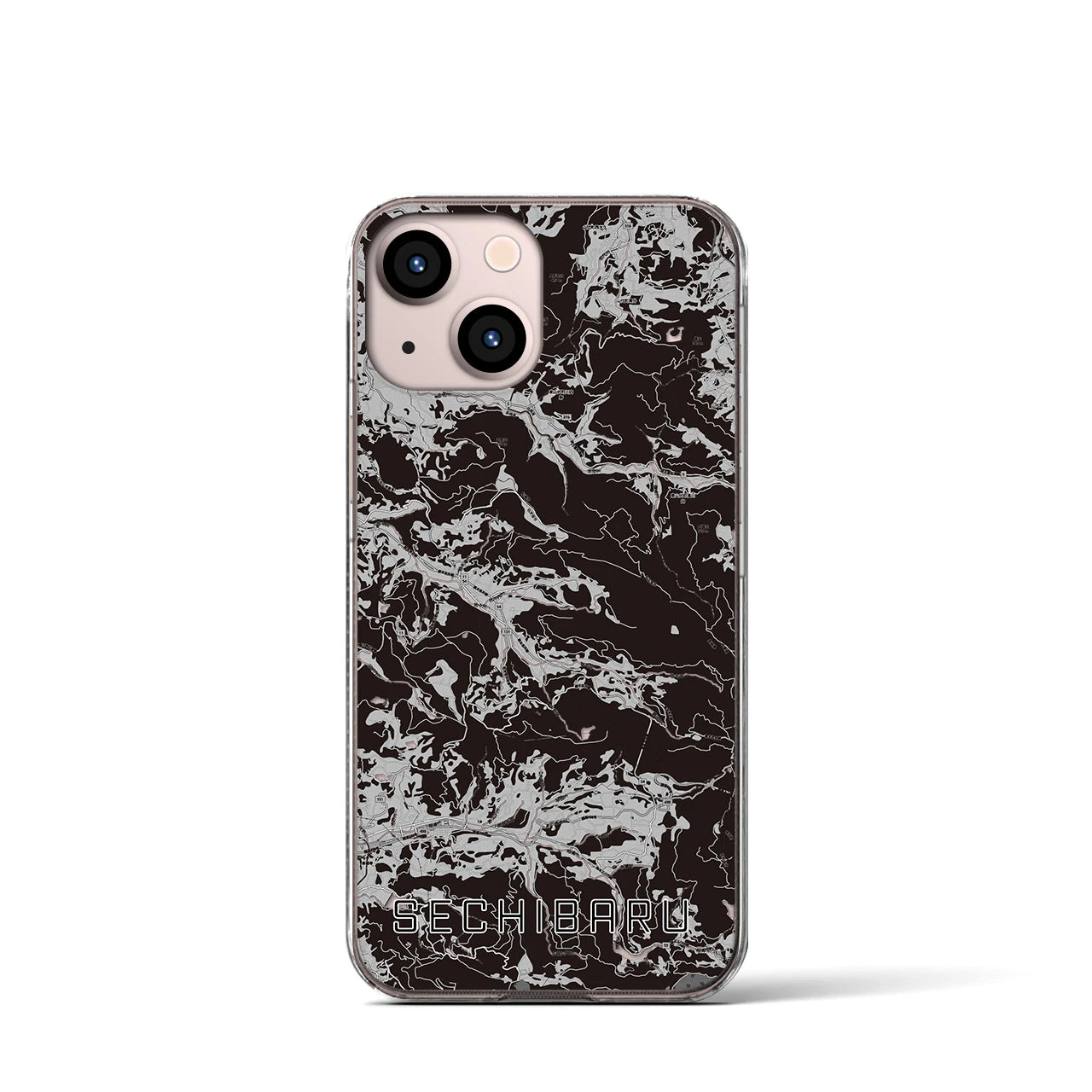 【世知原(長崎県)】地図柄iPhoneケース(クリアタイプ)