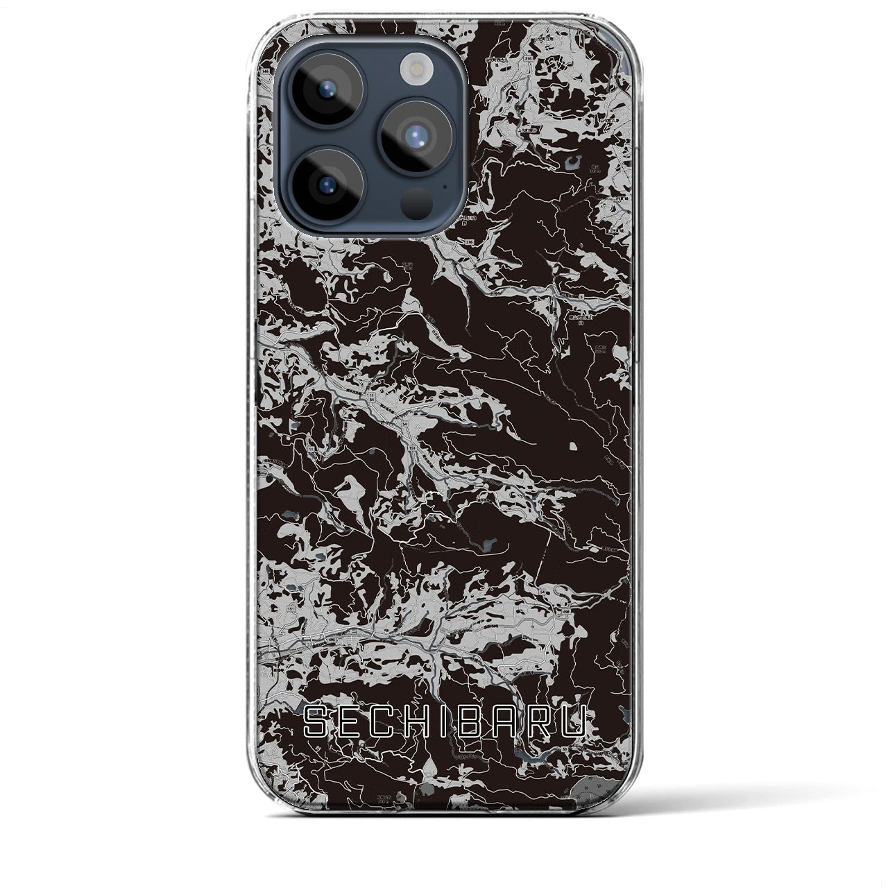 【世知原(長崎県)】地図柄iPhoneケース(クリアタイプ)