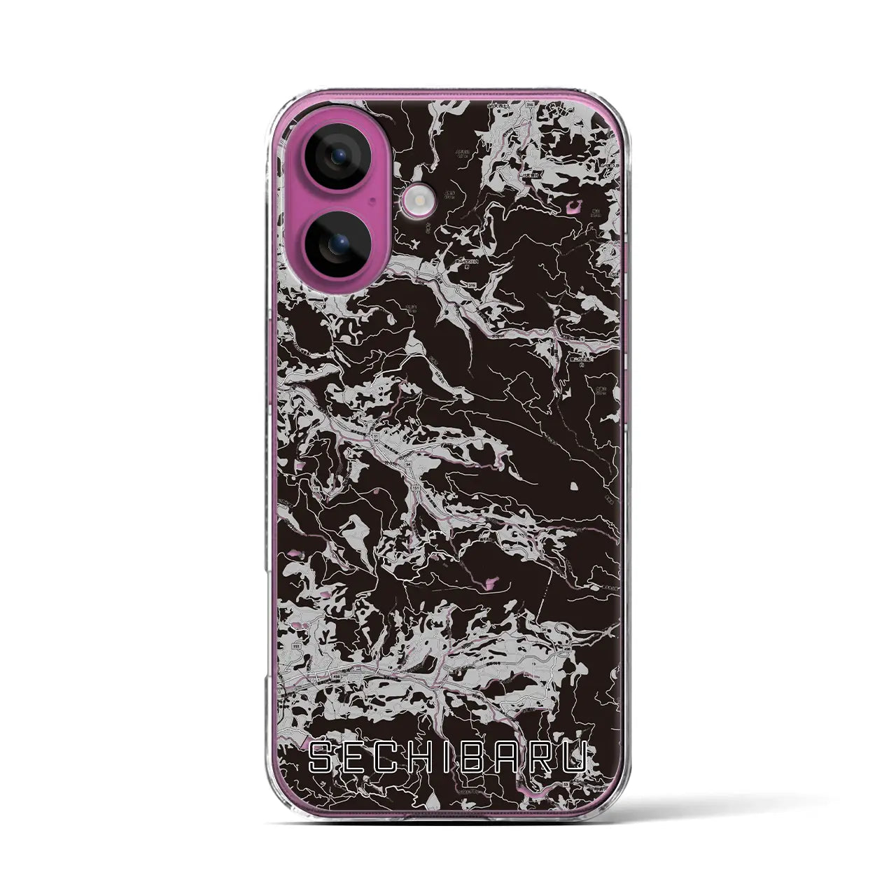 【世知原(長崎県)】地図柄iPhoneケース(クリアタイプ)