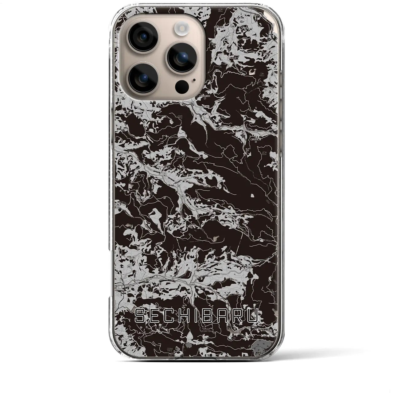 【世知原(長崎県)】地図柄iPhoneケース(クリアタイプ)