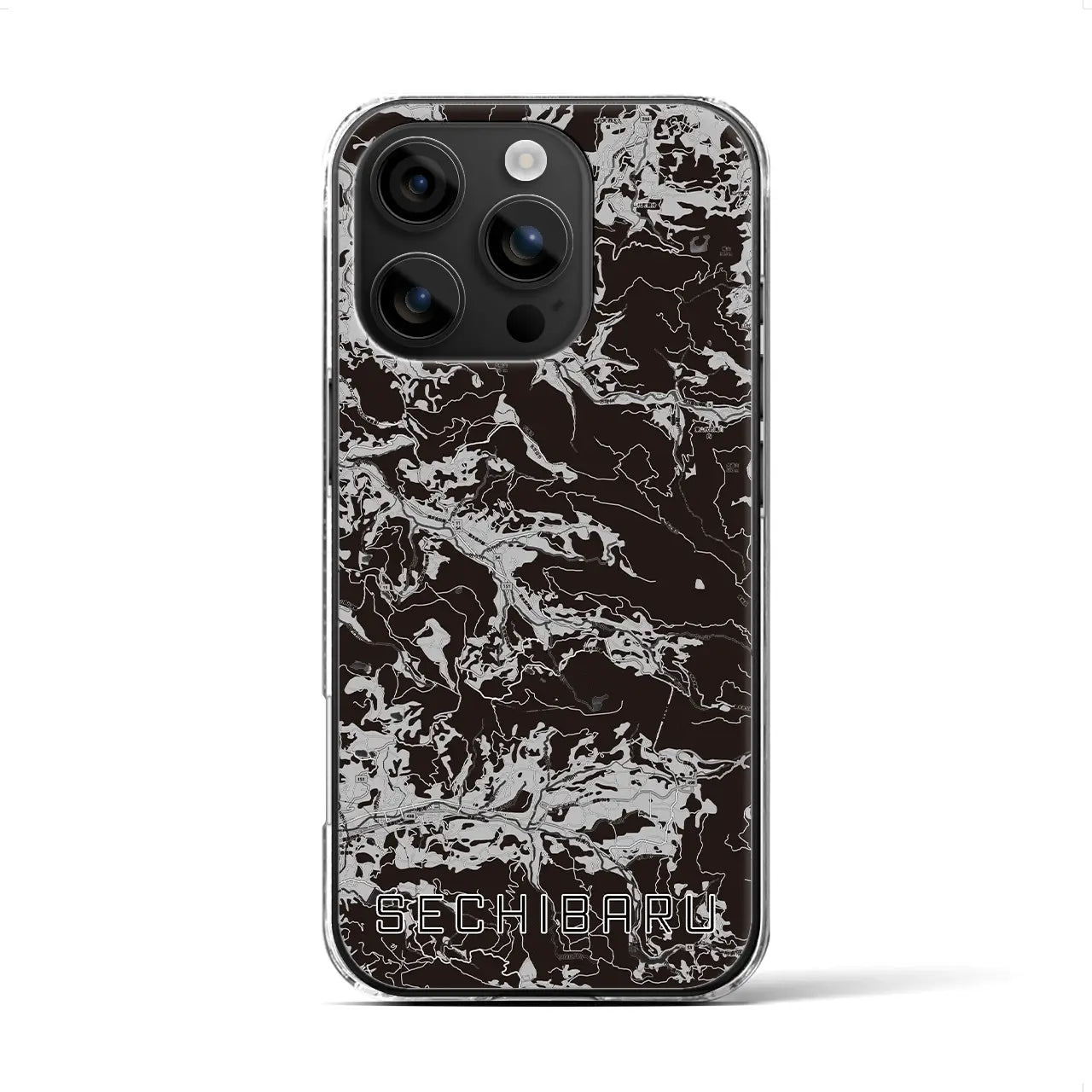 【世知原(長崎県)】地図柄iPhoneケース(クリアタイプ)