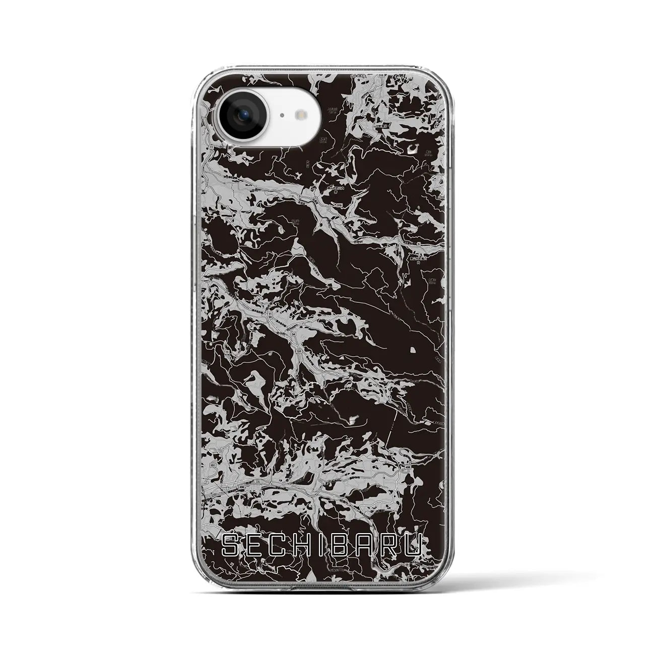 【世知原(長崎県)】地図柄iPhoneケース(クリアタイプ)