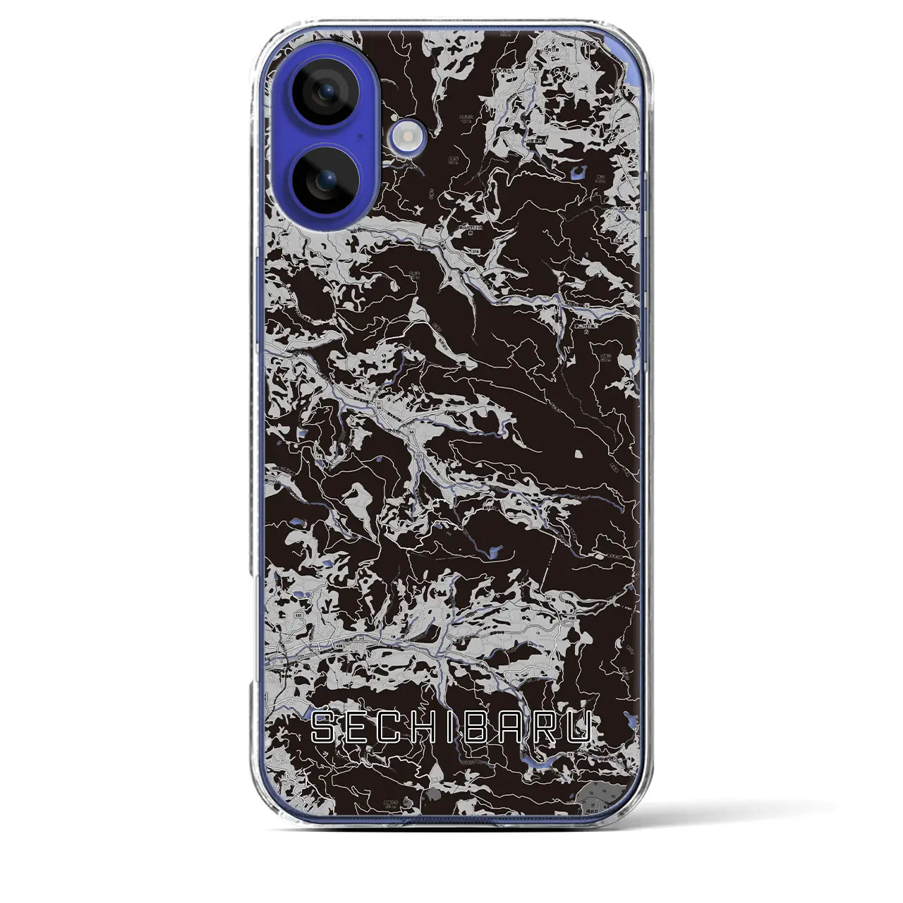 【世知原(長崎県)】地図柄iPhoneケース(クリアタイプ)