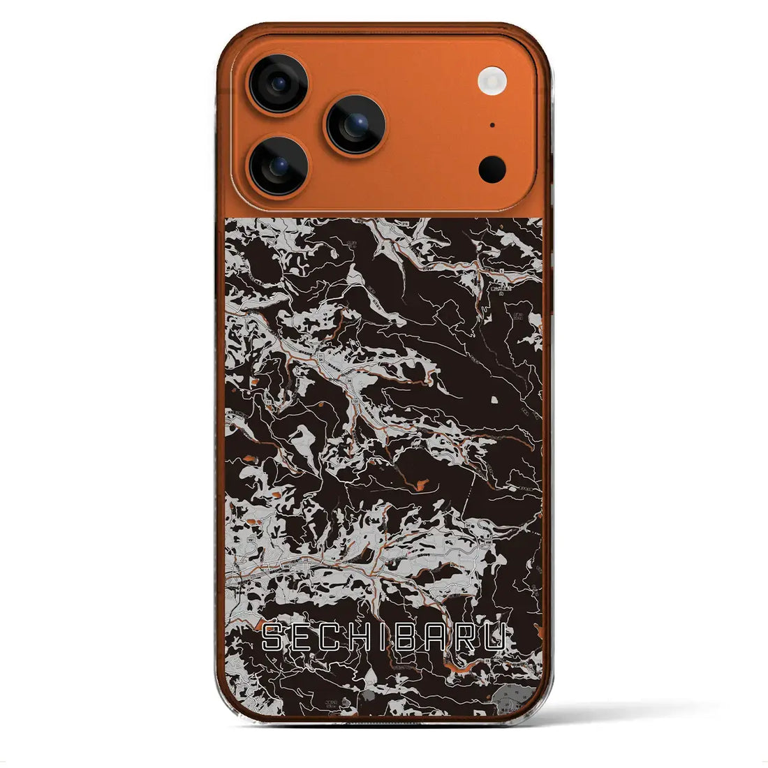 【世知原(長崎県)】地図柄iPhoneケース(クリアタイプ)