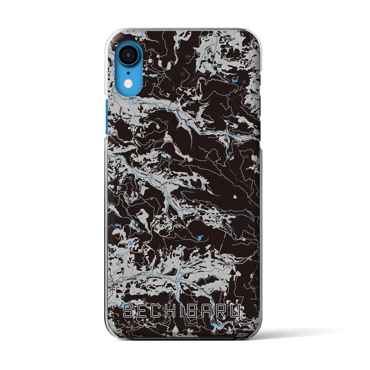 【世知原(長崎県)】地図柄iPhoneケース(クリアタイプ)