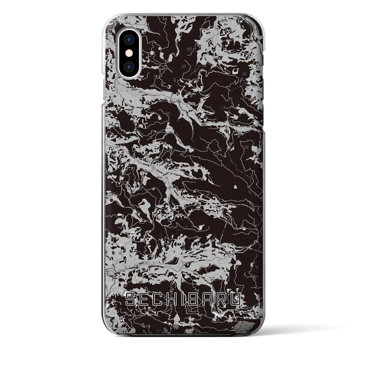 【世知原(長崎県)】地図柄iPhoneケース(クリアタイプ)