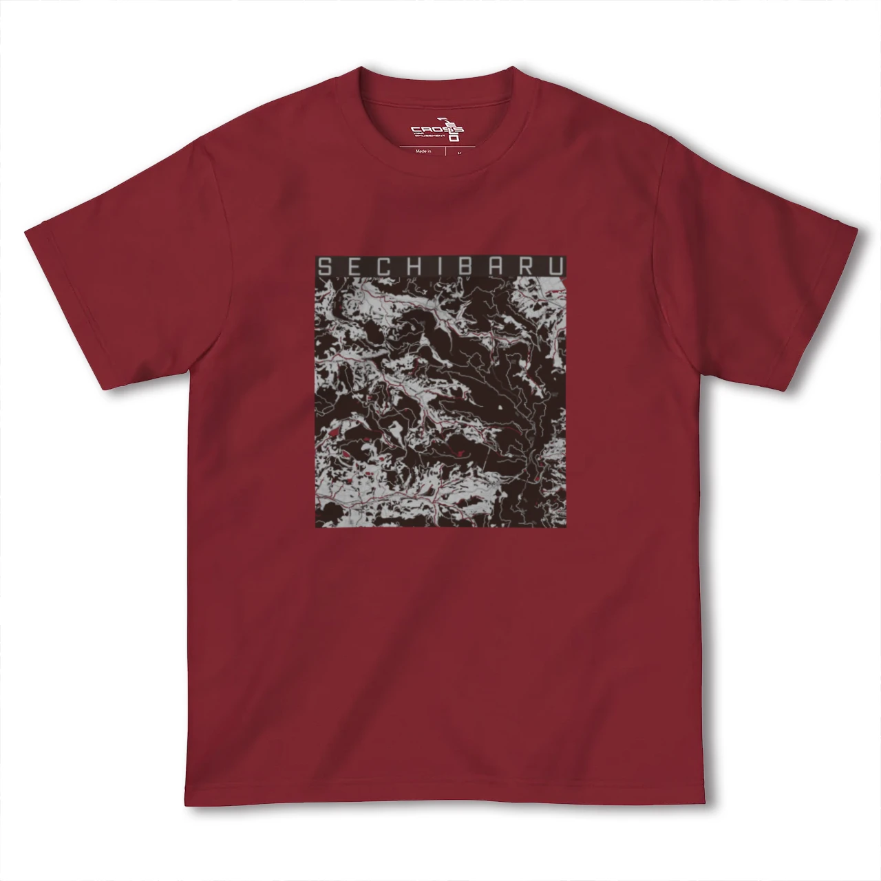 【世知原(長崎県)】地図柄ヘビーウェイトTシャツ