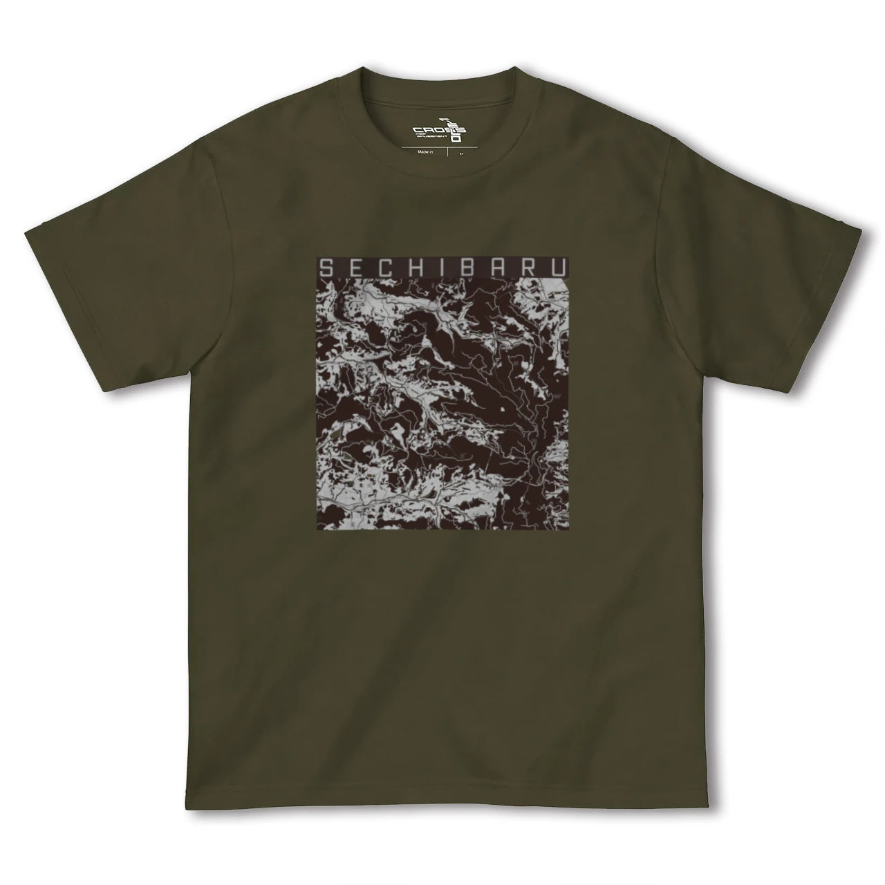 【世知原(長崎県)】地図柄ヘビーウェイトTシャツ