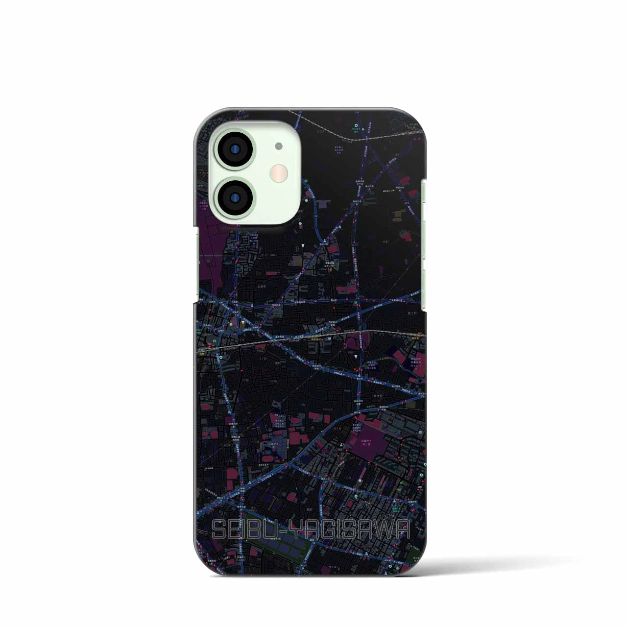【西武柳沢(東京都)】地図柄iPhoneケース(バックカバータイプ)