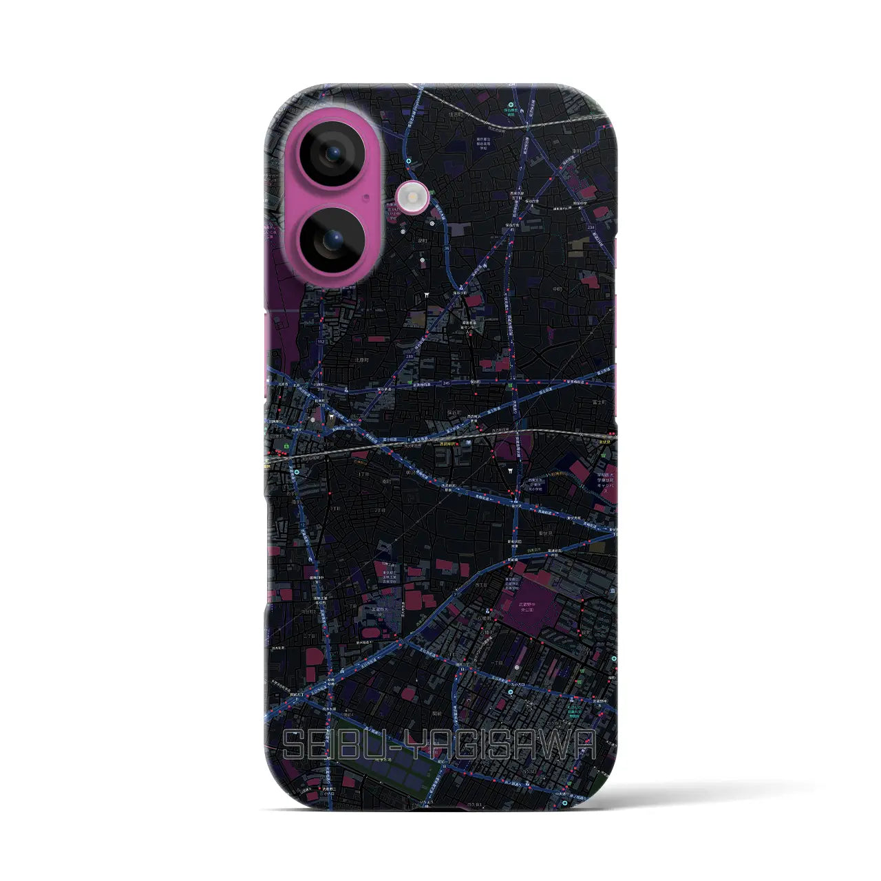 【西武柳沢(東京都)】地図柄iPhoneケース(バックカバータイプ)