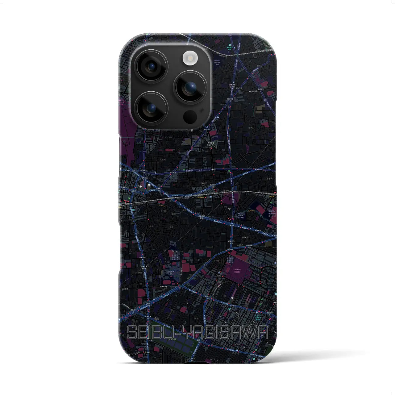 【西武柳沢(東京都)】地図柄iPhoneケース(バックカバータイプ)
