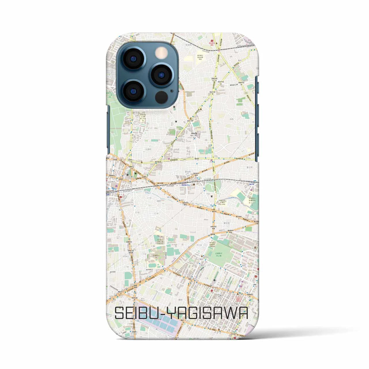 【西武柳沢(東京都)】地図柄iPhoneケース(バックカバータイプ)
