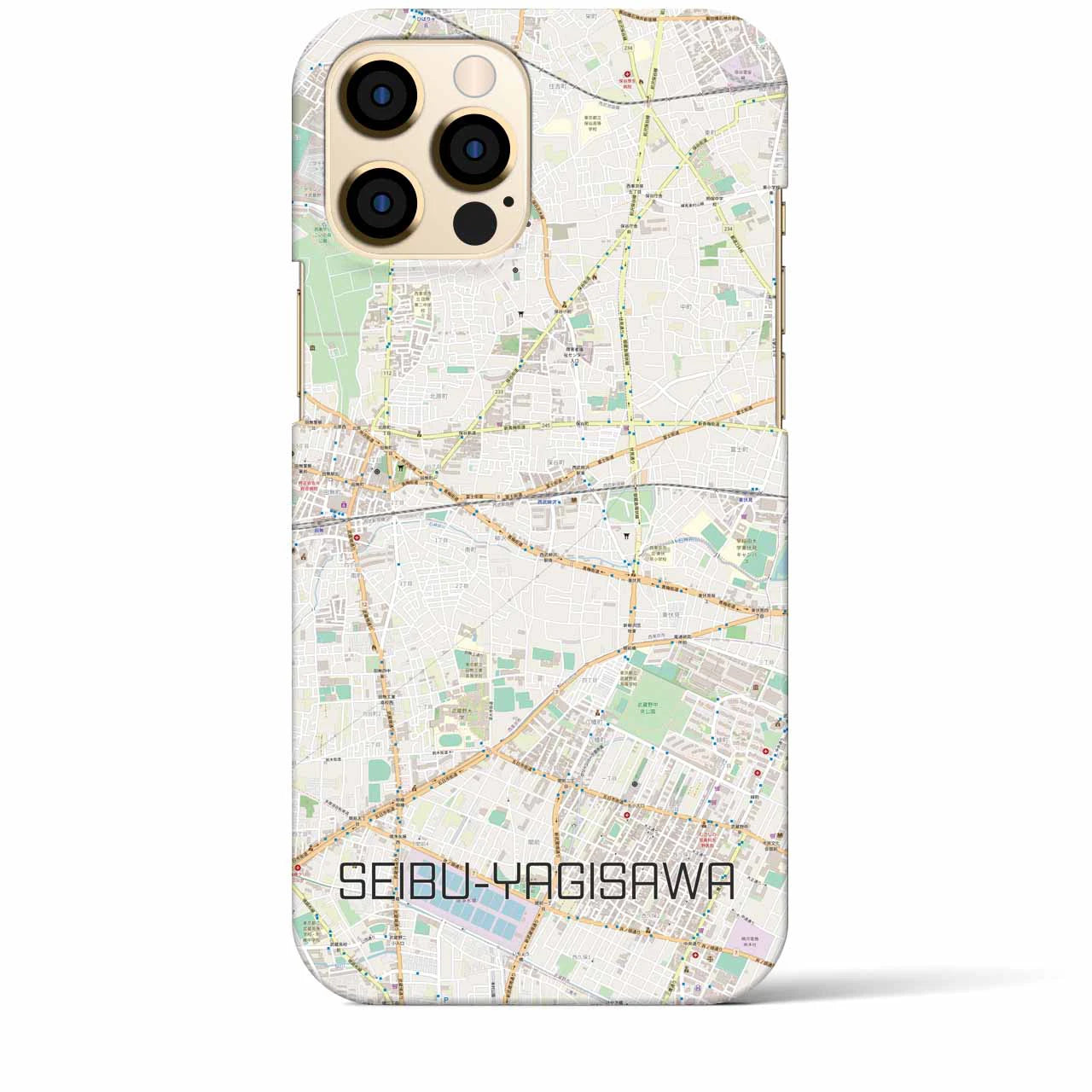 【西武柳沢(東京都)】地図柄iPhoneケース(バックカバータイプ)