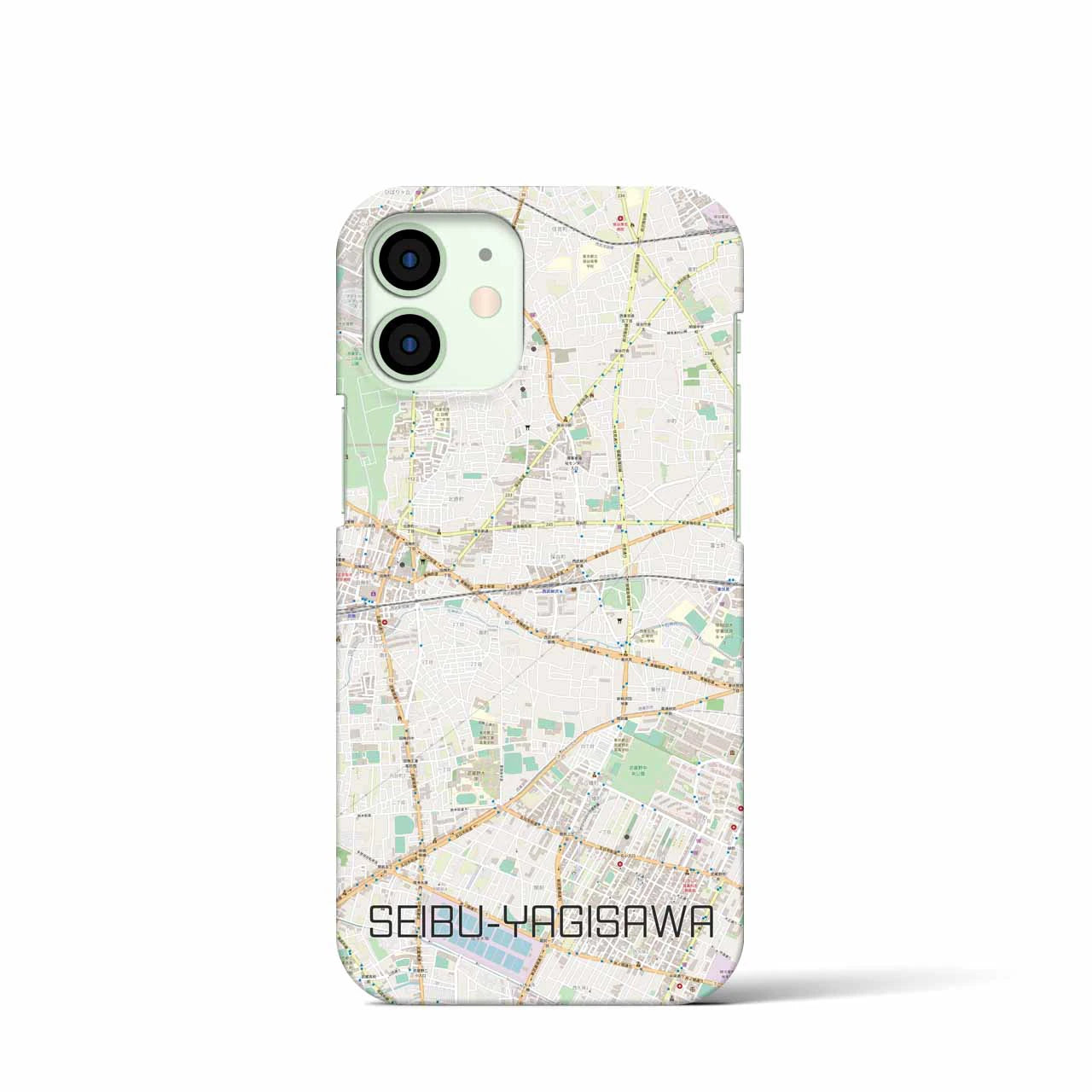 【西武柳沢(東京都)】地図柄iPhoneケース(バックカバータイプ)