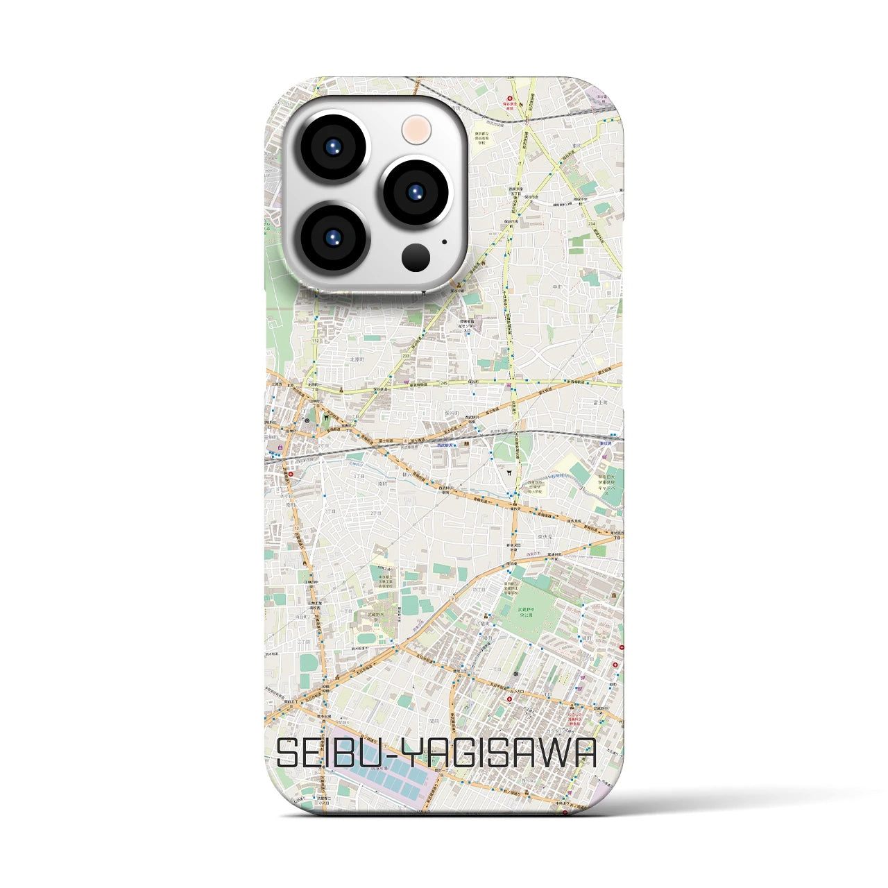 【西武柳沢(東京都)】地図柄iPhoneケース(バックカバータイプ)
