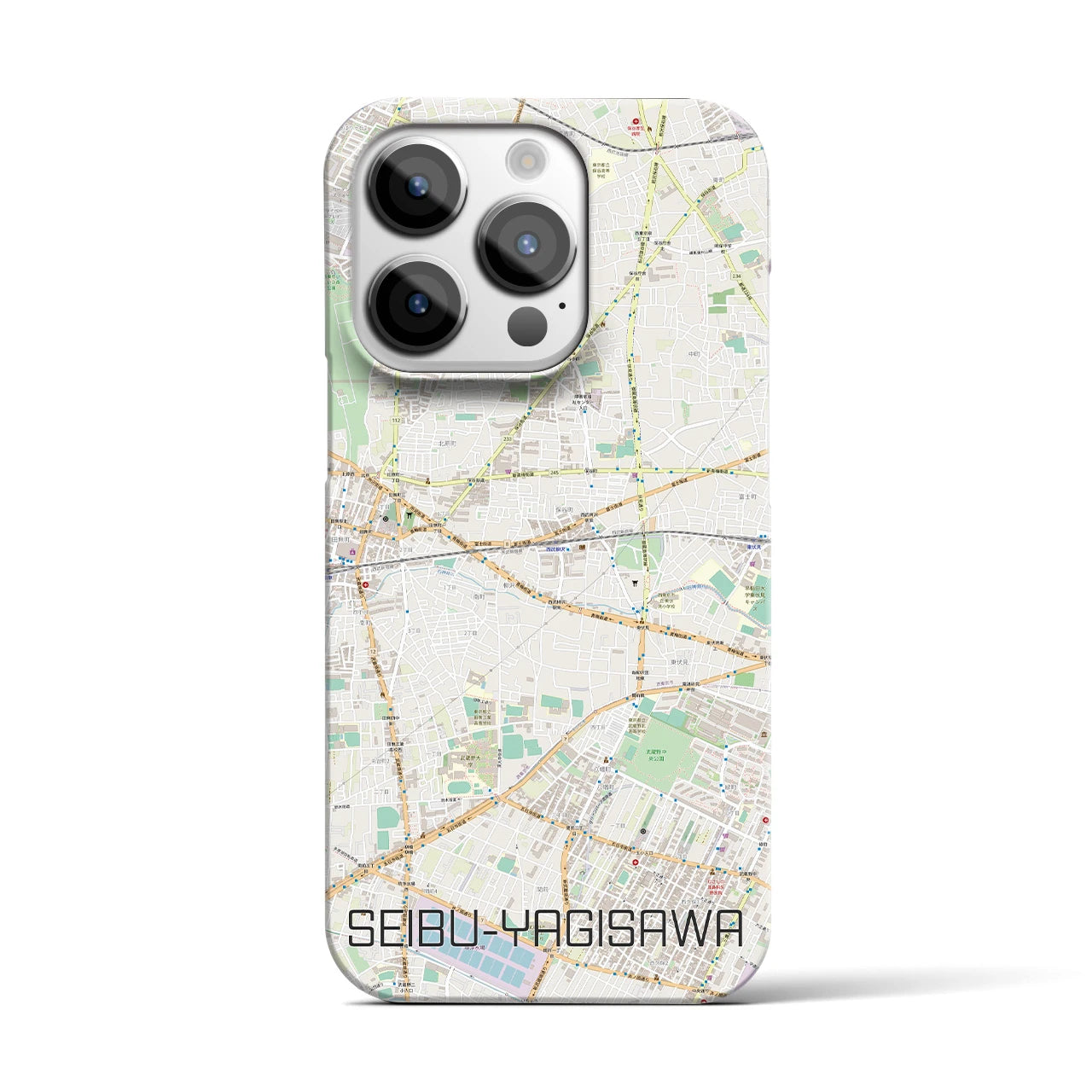 【西武柳沢(東京都)】地図柄iPhoneケース(バックカバータイプ)