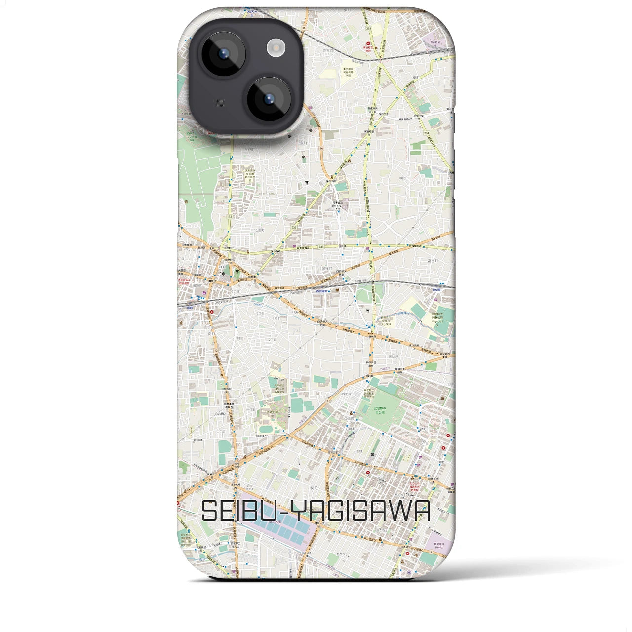 【西武柳沢(東京都)】地図柄iPhoneケース(バックカバータイプ)