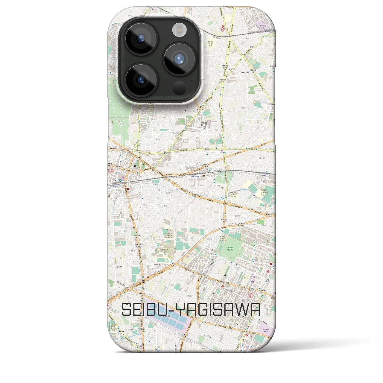 【西武柳沢(東京都)】地図柄iPhoneケース(バックカバータイプ)