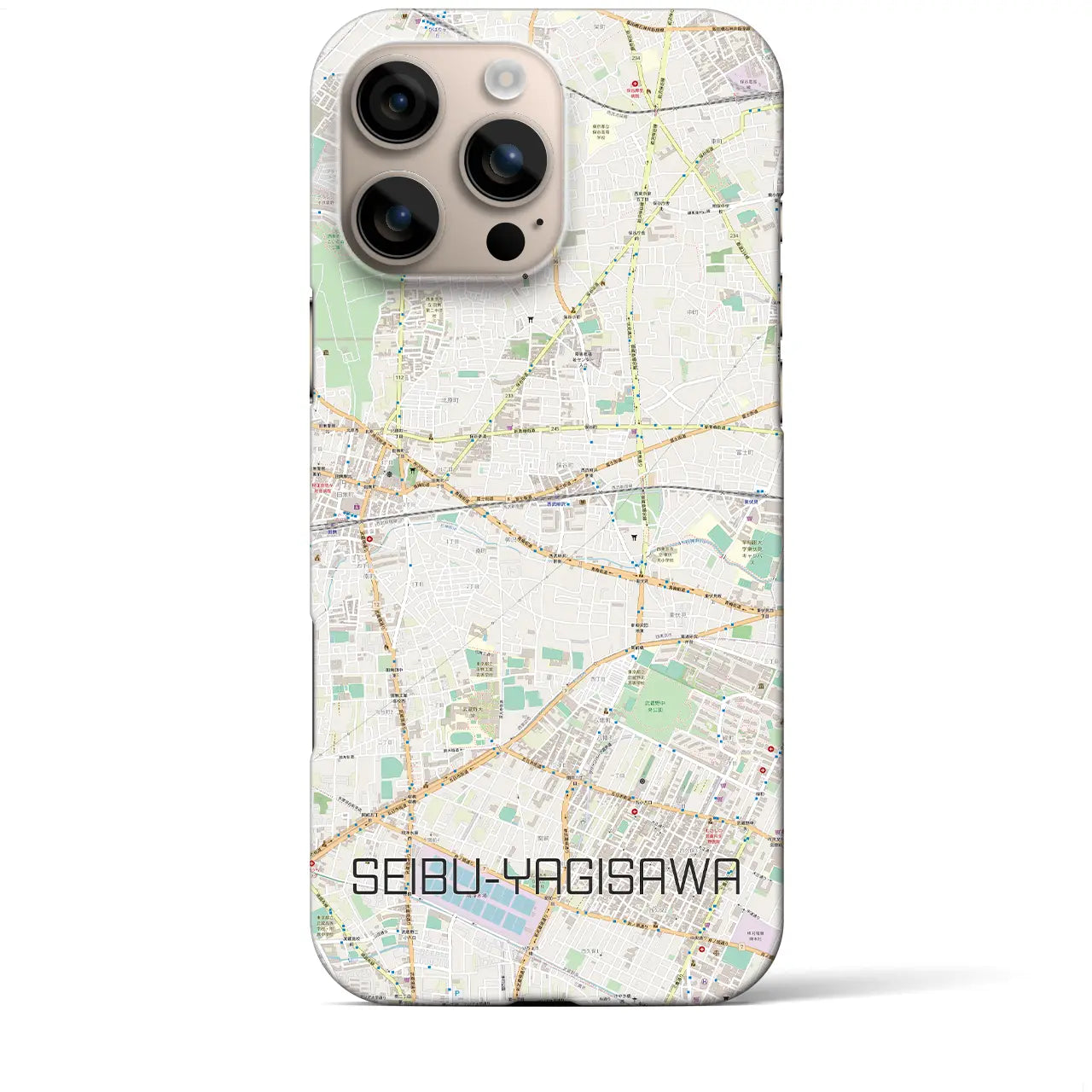 【西武柳沢(東京都)】地図柄iPhoneケース(バックカバータイプ)