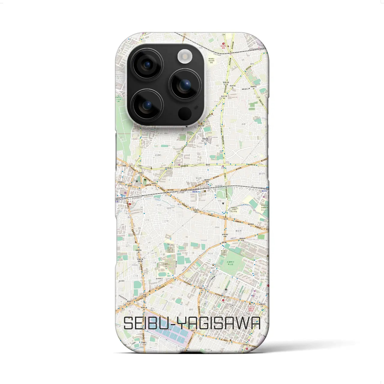 【西武柳沢(東京都)】地図柄iPhoneケース(バックカバータイプ)