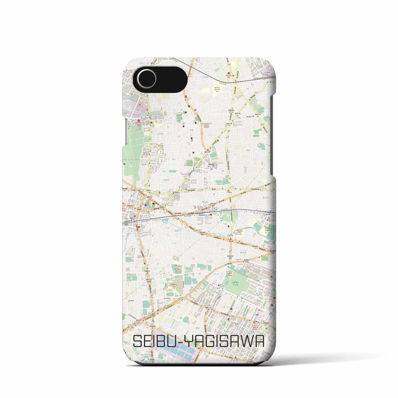 【西武柳沢(東京都)】地図柄iPhoneケース(バックカバータイプ)