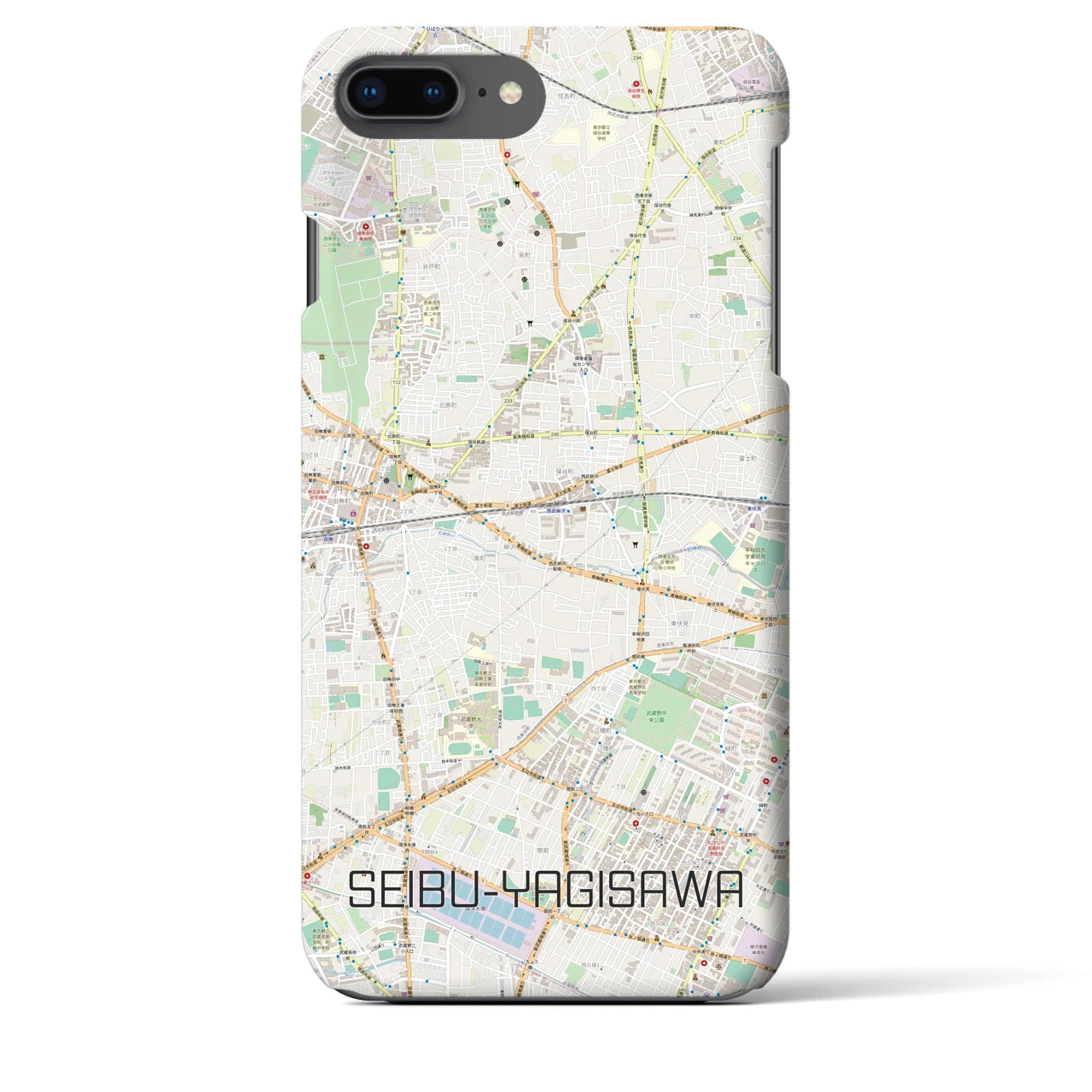 【西武柳沢(東京都)】地図柄iPhoneケース(バックカバータイプ)