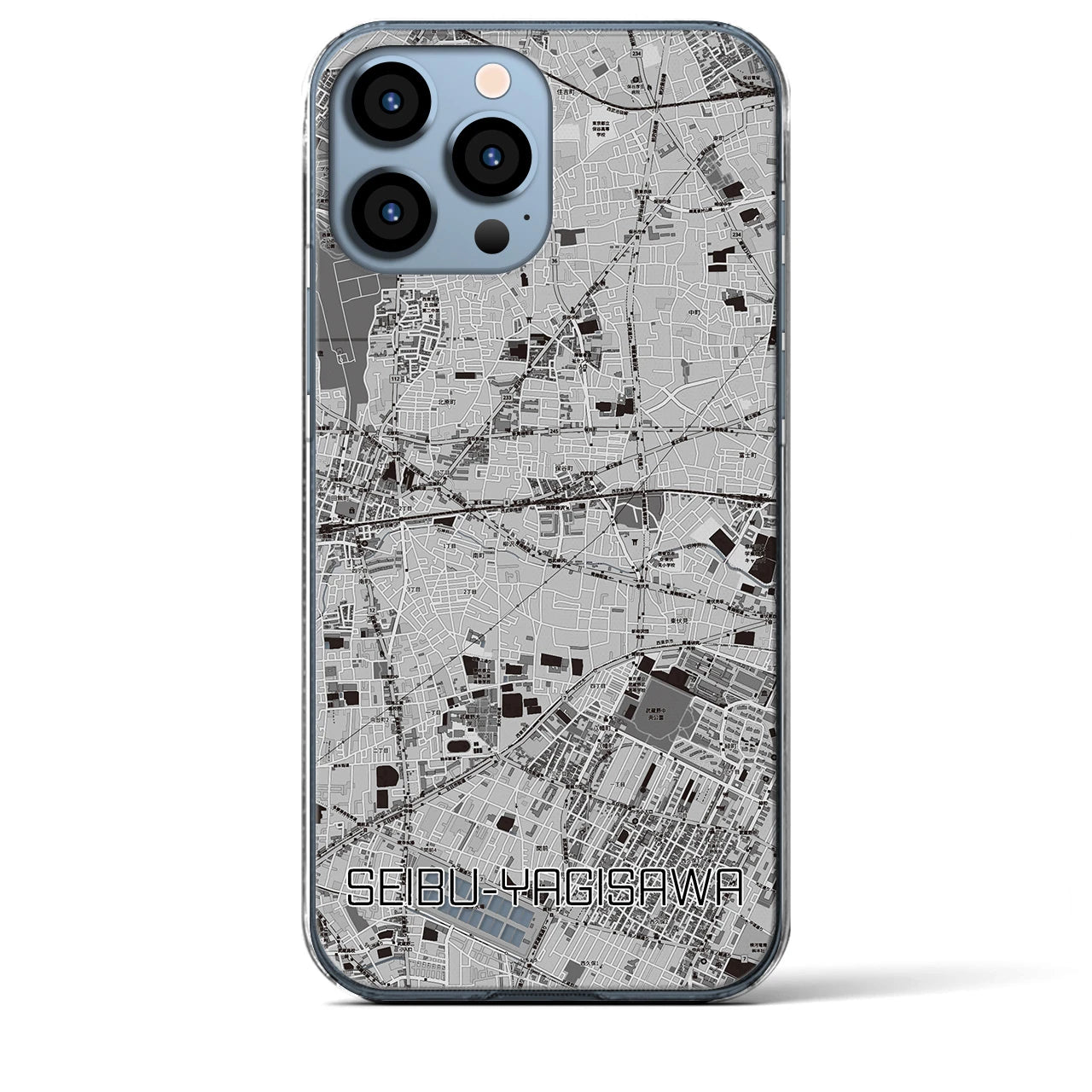 【西武柳沢(東京都)】地図柄iPhoneケース(クリアタイプ)