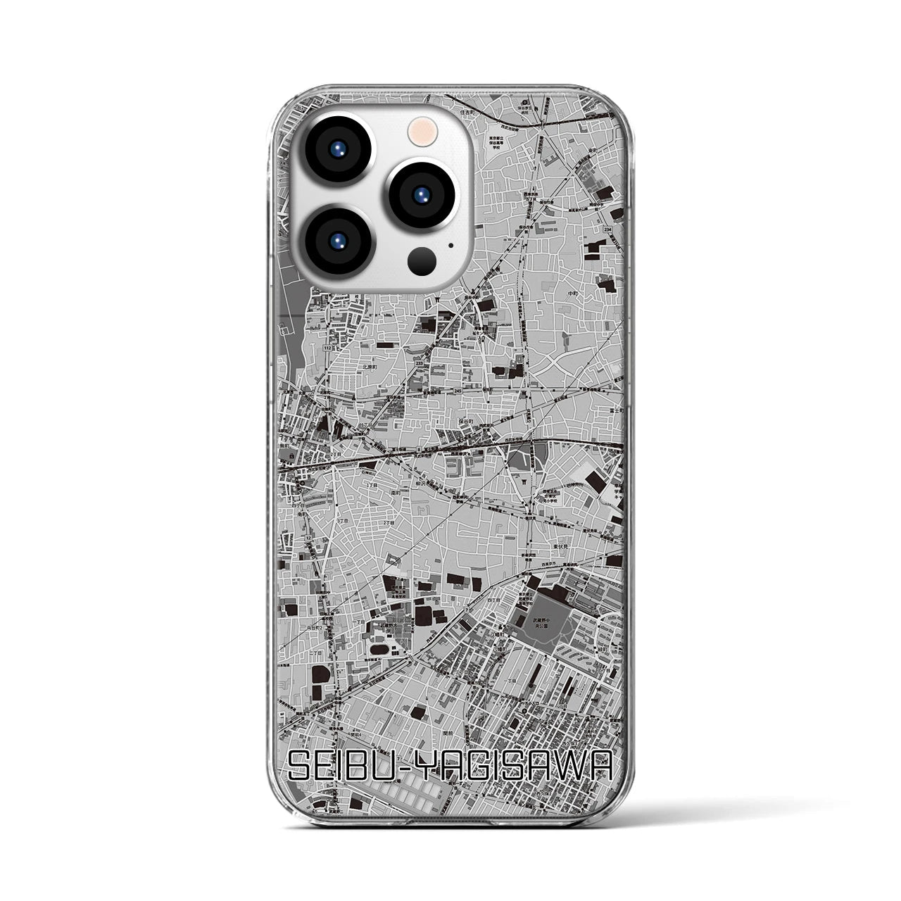 【西武柳沢(東京都)】地図柄iPhoneケース(クリアタイプ)