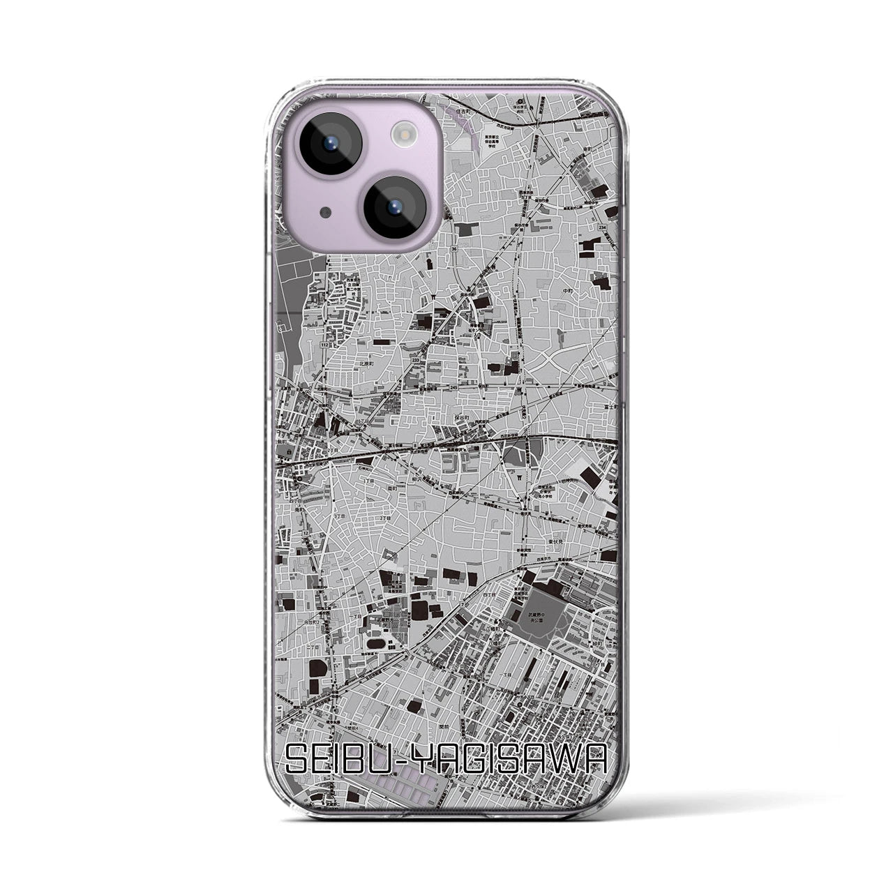 【西武柳沢(東京都)】地図柄iPhoneケース(クリアタイプ)