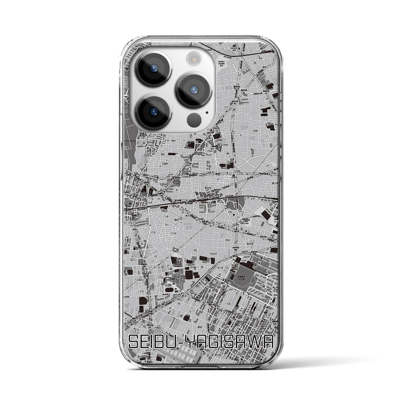 【西武柳沢(東京都)】地図柄iPhoneケース(クリアタイプ)