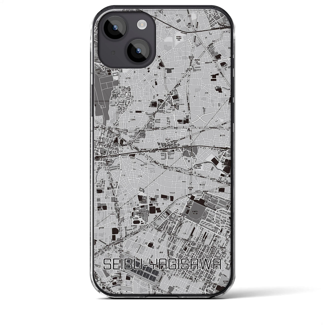 【西武柳沢(東京都)】地図柄iPhoneケース(クリアタイプ)