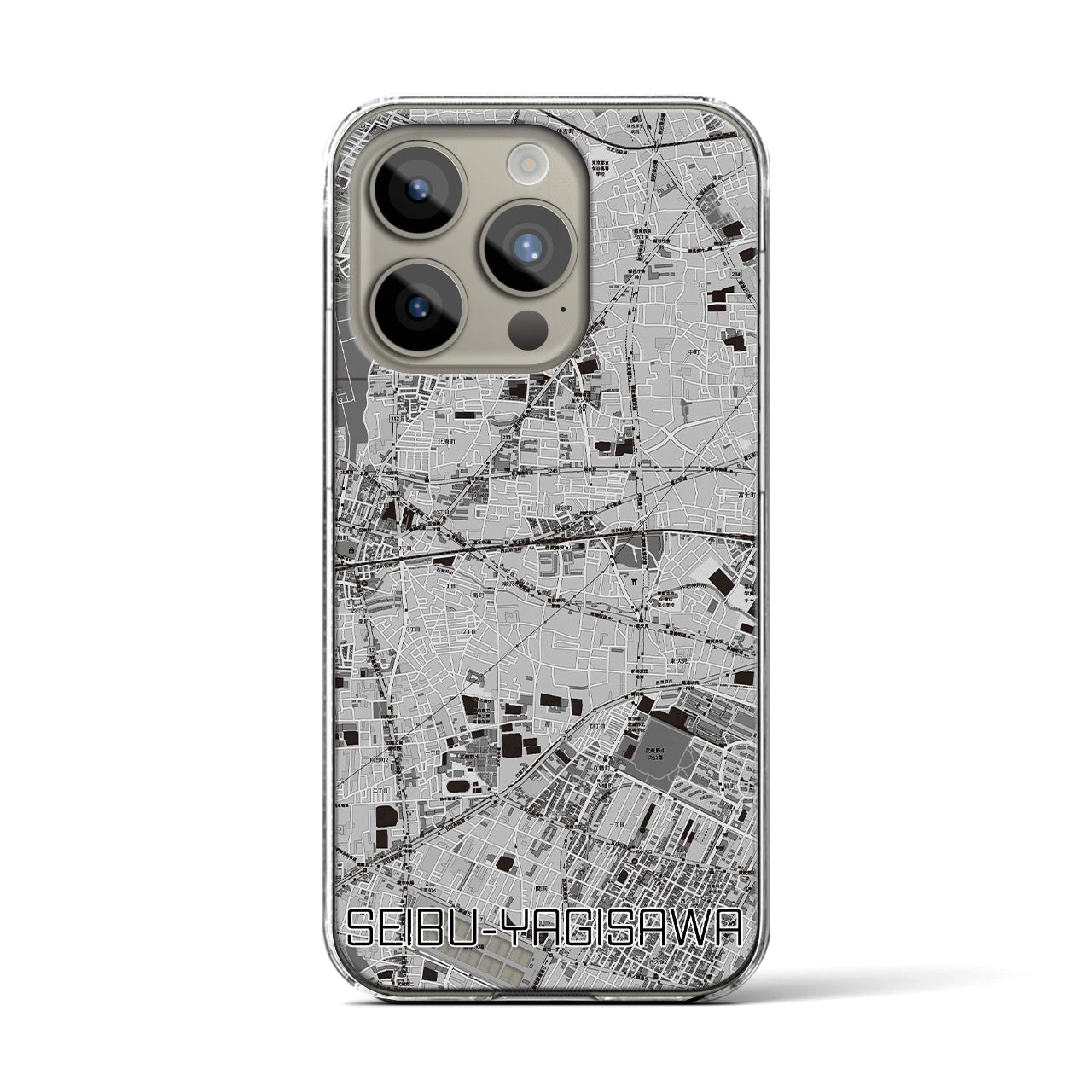 【西武柳沢(東京都)】地図柄iPhoneケース(クリアタイプ)